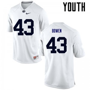 Youth Penn State #43 Manny Bowen White High School Jerseys 289719-284