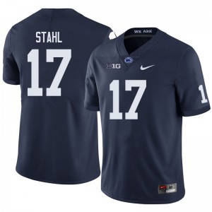 Mens Penn State Nittany Lions #17 Mason Stahl Navy University Jerseys 857974-159