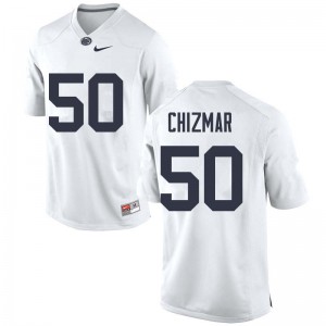 Men's Nittany Lions #50 Max Chizmar White Embroidery Jersey 765641-465