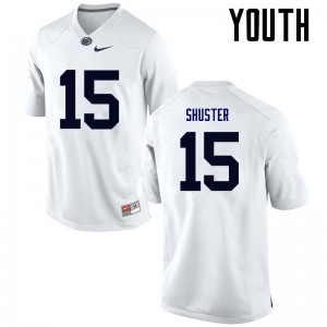 Youth Penn State #15 Michael Shuster White Official Jersey 551820-951