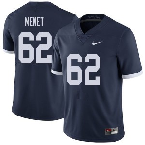 Mens Nittany Lions #62 Michal Menet Navy Throwback Stitched Jerseys 239762-521