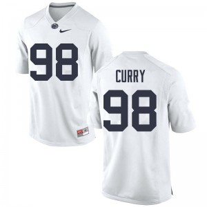 Mens PSU #98 Mike Curry White College Jersey 841719-227
