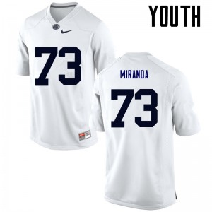 Youth Nittany Lions #73 Mike Miranda White Alumni Jerseys 975203-190
