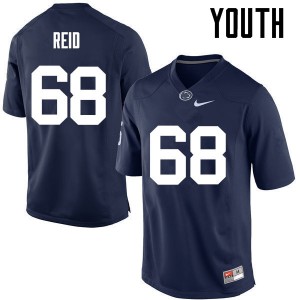 Youth Penn State #68 Mike Reid Navy Official Jerseys 734653-139