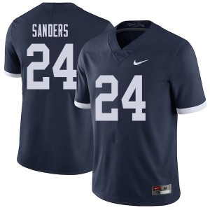 Men's Penn State #24 Miles Sanders Navy Throwback Embroidery Jerseys 262397-361