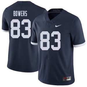 Mens Nittany Lions #83 Nick Bowers Navy Throwback Official Jersey 398889-828