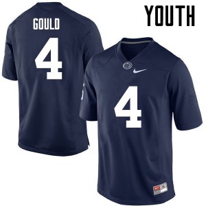 Youth Penn State #4 Robbie Gould Navy High School Jersey 844606-200