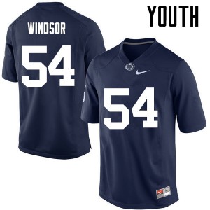 Youth PSU #54 Robert Windsor Navy Stitch Jersey 469017-320