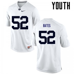 Youth Nittany Lions #52 Ryan Bates White College Jersey 827012-631