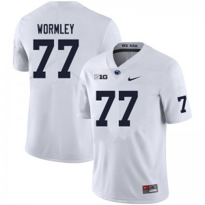 Men's Nittany Lions #77 Sal Wormley White Official Jerseys 765081-337