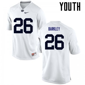 Youth Penn State #26 Saquon Barkley White University Jerseys 669094-587