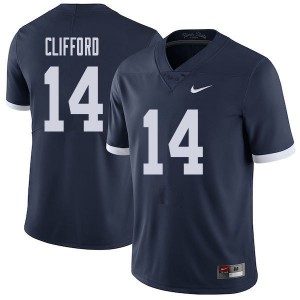 Mens Penn State #14 Sean Clifford Navy Throwback Embroidery Jerseys 105385-736