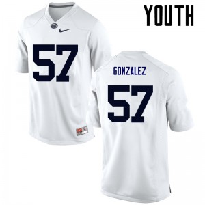 Youth Penn State Nittany Lions #57 Steven Gonzalez White Stitch Jersey 169945-433