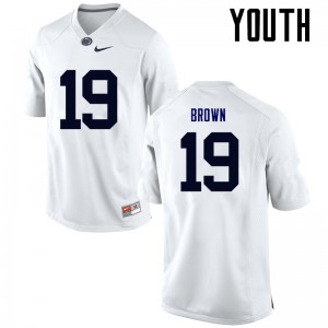 Youth PSU #19 Torrence Brown White High School Jersey 248149-351
