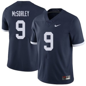 Men's Penn State #9 Trace McSorley Navy Throwback Stitched Jersey 860375-236
