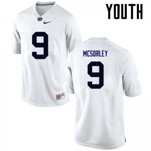 Youth Penn State #9 Trace McSorley White College Jersey 380844-612