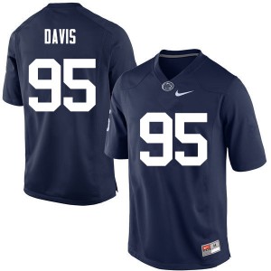 Mens Penn State Nittany Lions #95 Tyler Davis Navy Football Jerseys 371186-657