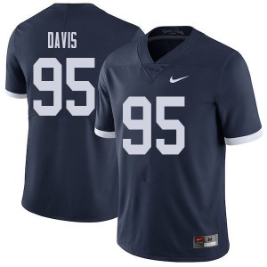 Men Penn State #95 Tyler Davis Navy Throwback Football Jersey 670055-789