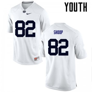 Youth Nittany Lions #82 Tyler Shoop White Official Jersey 417587-239