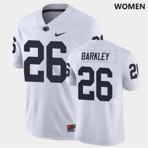 Women Nittany Lions #26 Saquon Barkley White Embroidery Jersey 900300-561