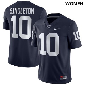 Womens Penn State Nittany Lions #10 Nicholas Singleton Navy Player Jersey 715440-123