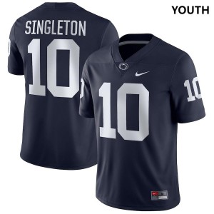 Youth PSU #10 Nicholas Singleton Navy Stitch Jerseys 789519-584