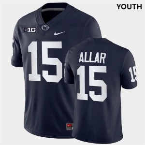 Youth Penn State #15 Drew Allar Navy Embroidery Jerseys 510258-243
