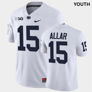Youth Penn State Nittany Lions #15 Drew Allar White College Jersey 565107-426