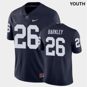 Youth PSU #26 Saquon Barkley Navy Stitch Jerseys 141360-737