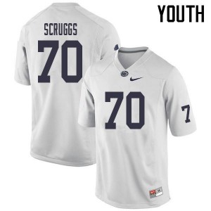 Youth Penn State #70 Juice Scruggs White Official Jerseys 961526-903