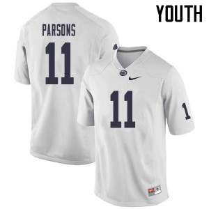 Youth PSU #11 Micah Parsons White Player Jerseys 991677-664