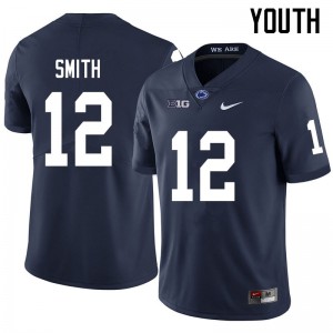 Youth Penn State Nittany Lions #12 Brandon Smith Navy Stitched Jerseys 234642-659