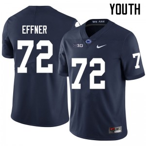Youth PSU #72 Bryce Effner Navy Player Jersey 521737-543