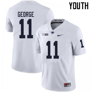 Youth Penn State Nittany Lions #11 Daniel George White Football Jersey 923668-163