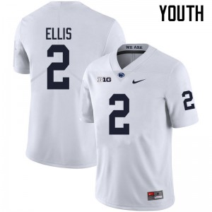 Youth Penn State #2 Keaton Ellis White Football Jersey 996098-393