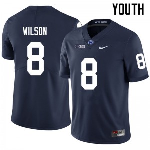 Youth Penn State #8 Marquis Wilson Navy Football Jersey 697679-139