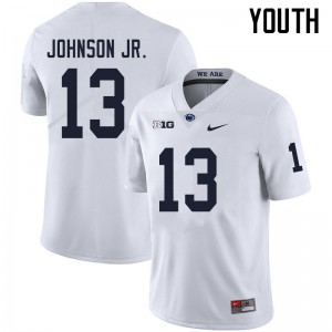 Youth Penn State #13 Michael Johnson Jr. White College Jersey 579513-189