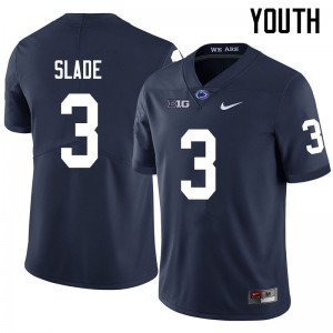 Youth Penn State Nittany Lions #3 Ricky Slade Navy Embroidery Jersey 659129-612