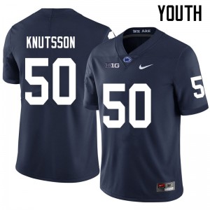 Youth Nittany Lions #50 WIll Knutsson Navy Player Jersey 953052-741