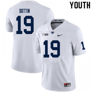 Youth Penn State #19 Jaden Dottin White Embroidery Jerseys 915901-466
