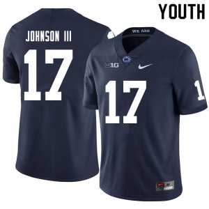 Youth Penn State Nittany Lions #17 Joseph Johnson III Navy College Jersey 695173-810