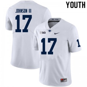 Youth Penn State #17 Joseph Johnson III White Football Jerseys 195199-687