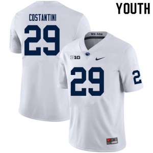 Youth Penn State #29 Sebastian Costantini White College Jersey 111709-901