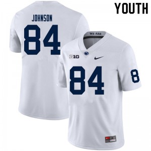Youth Penn State Nittany Lions #84 Theo Johnson White Stitch Jerseys 891238-324
