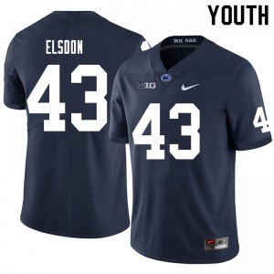 Youth Nittany Lions #43 Tyler Elsdon Navy Player Jersey 309097-314