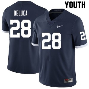 Youth Penn State Nittany Lions #28 Dominic DeLuca Navy Retro Player Jerseys 265342-391