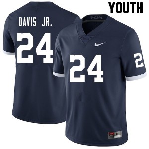 Youth Penn State #24 Jeffrey Davis Jr. Navy Retro University Jerseys 876817-905