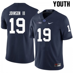 Youth Nittany Lions #19 Joseph Johnson III Navy Embroidery Jerseys 380143-163