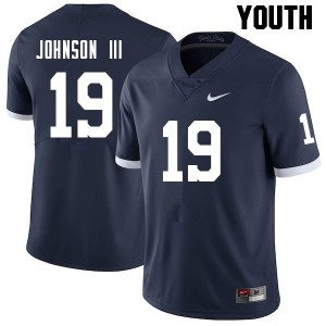 Youth PSU #19 Joseph Johnson III Navy Retro Official Jerseys 807952-650