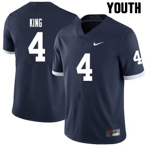 Youth Penn State #4 Kalen King Navy Retro Football Jerseys 482577-146
